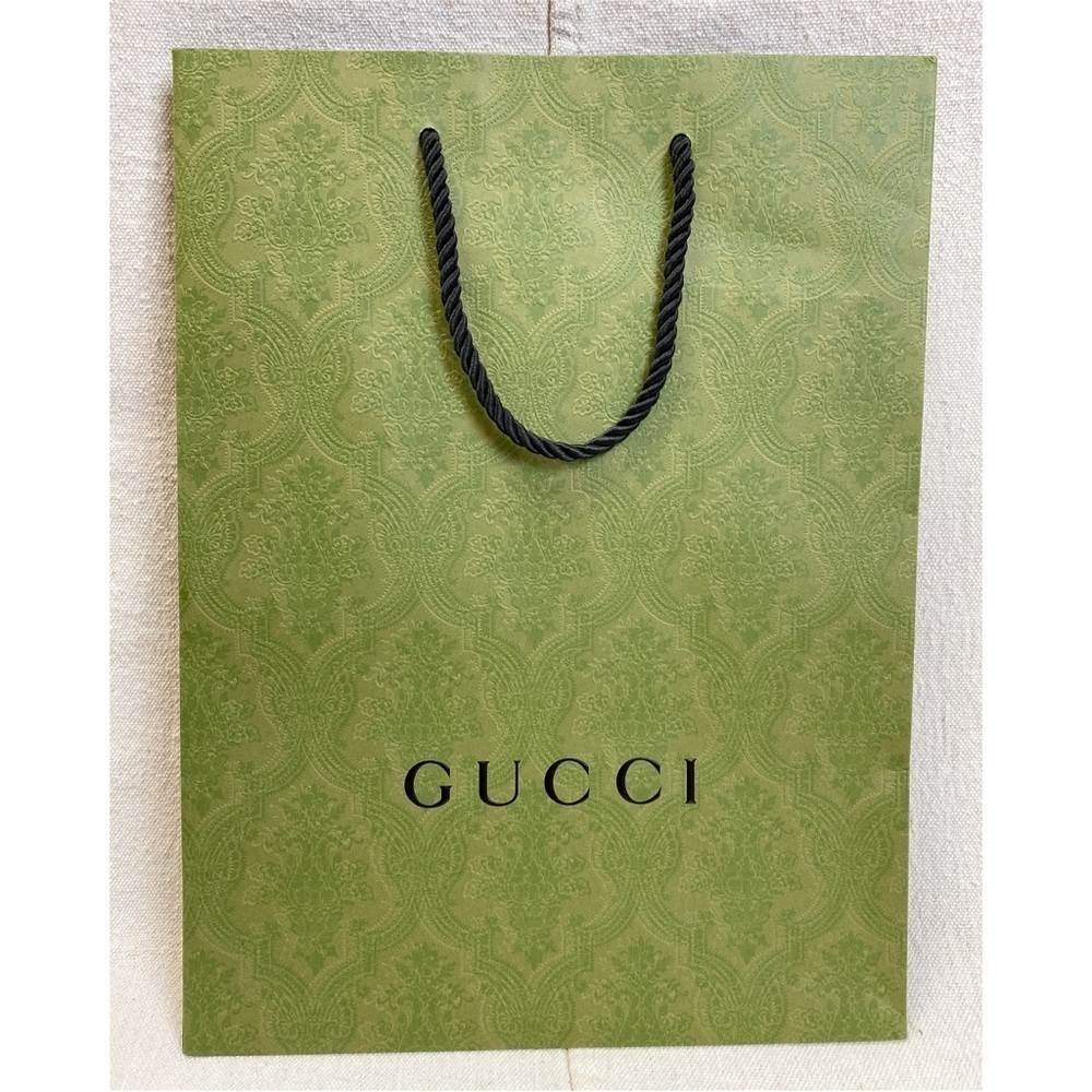 Gucci Green Paper Shopping Bag